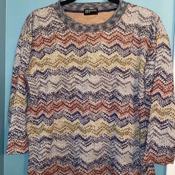 Missoni women’s top - medium- 3/4 sleeve - colorful pattern - Picture 3 of 5